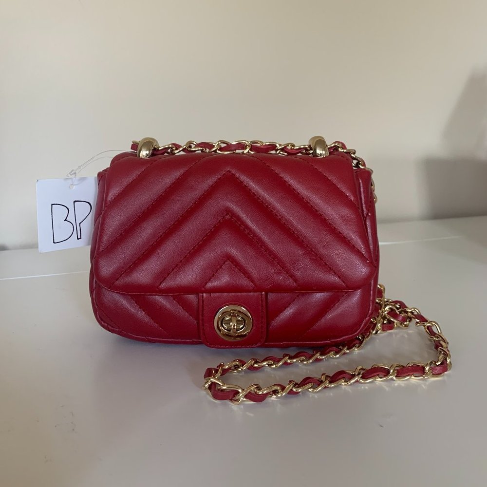 BP. Red Faux Leather Crossbody